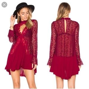 Free People Tell Tale Lace Mini Dress Tunic NWOT